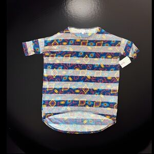 Lularoe Size Small Irma Aztec Geometric Stripes Top Shirt NWT rare design